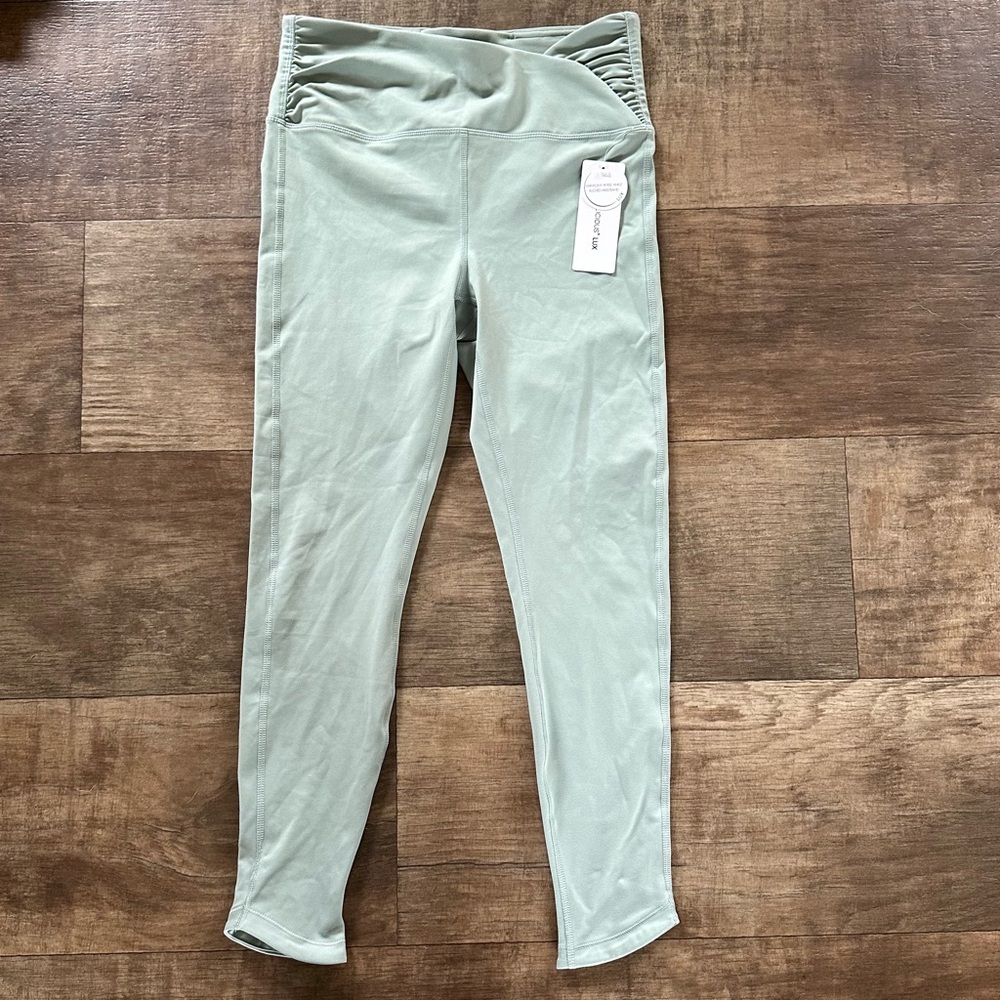 New Yogalicious Lux Harmony Hi Rise ankle tight legging iceberg green